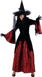 Heksen Jurk Dames Zwart Rood Halloween