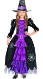 Heksen pak Meisjes Halloween Zwart Paars