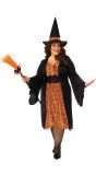 Heksenjurk Zwart Oranje Dames