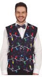 Heren foute kerst gilet met kerstlampjes