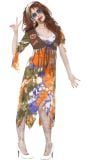 Hippie 60s flower power zombie jurk