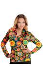 Hippie blouse vrolijke bloemen vrouwen