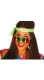 Hippie bril peace teken