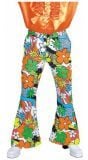 Hippie broek heren bloemen