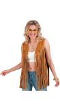 Hippie Gilet Vest Bruin Vrouwen 60s Cowgirl