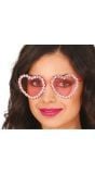 Hippie Hartenbril met Diamanten