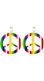 Hippie oorbellen peace