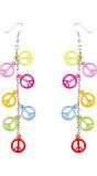 Hippie oorbellen peace teken