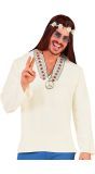 Hippie Overhemd  Shirt 60s Wit Heren
