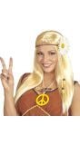 Hippie pruik met madelief hoofdband