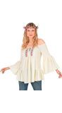Hippie Shirt Jaren 60 Wit Dames