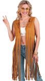 Hippie Vest Bruin Vrouwen 60s