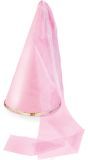 Hoed fee satijn kind roze