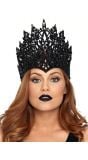 Hoge Kroon Glitter Zwart