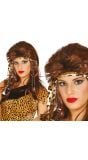 Holbewoonster Pruik Bruin met Hoofband