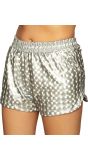 Holografische hotpants zilver