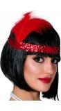 Hoofdband Rood Pailletten