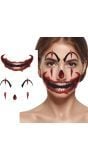 Horror Clown Gezichtstattoo