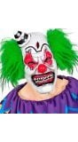 Horror clown masker met hoedje en haar