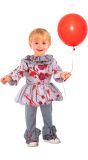 Horror Clown Pak Halloween Kind Jongens Meisjes Grijs