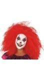 Horror clown pruik rood