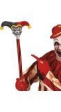 Horrorclown stok met clownschedel 90 cm halloween