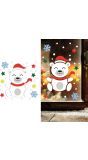 Ijsbeer raam stickers gel kerst