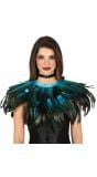 Indianen Schoudervulling Veren Blauw