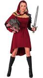 Jurk Middeleeuwen Bordeauxrood Dames