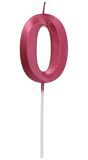 Kaars Glamour Cijfer 0 Roze Metallic