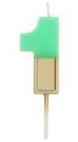 Kaars Retro Cijfer 1 Groen