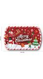 Kerst dienblad kerstfiguren rood