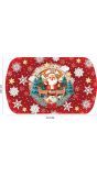 Kerst dienblad klassieke kerstman rood