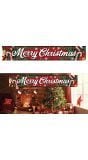 Kerst feestbord merry christmas schotse ruit