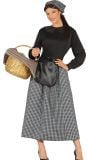 Kerst kastanjeverkoopster dickens outfit dames