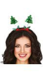 Kerst pailletten hoofdband met kerstbomen