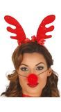 Kerst rendier hoofdband met verlichte neus