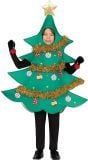 Kerstboom kostuum met slingers kinderen