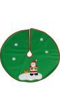 Kerstboomkleed met Kerstman Groen 90Cm
