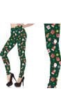 Kerstlegging met print dames groen fout