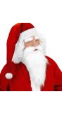 Kerstman baard met snor en wenkbrauwen wit