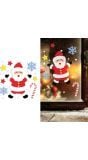 Kerstman raam stickers gel kerst