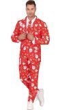 Kerstmis maatpak volwassenen rood