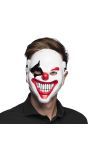 Killer Clown Gezichtsmasker wit halloween