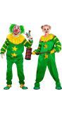 Killer Clown Halloween Pak Groen Dames Heren