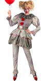 Killer Clown Pak Halloween Grijs Vrouwen