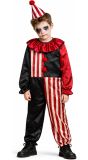Killer Clown Pak Jongens Rood Zwart Halloween