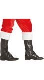 Klassieke kerstman overzet laarzen zwart