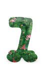 Kleine jungle vibe cijfer 7 staande folieballon