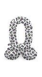 Kleine pastel panter cijfer 0 staande folieballon